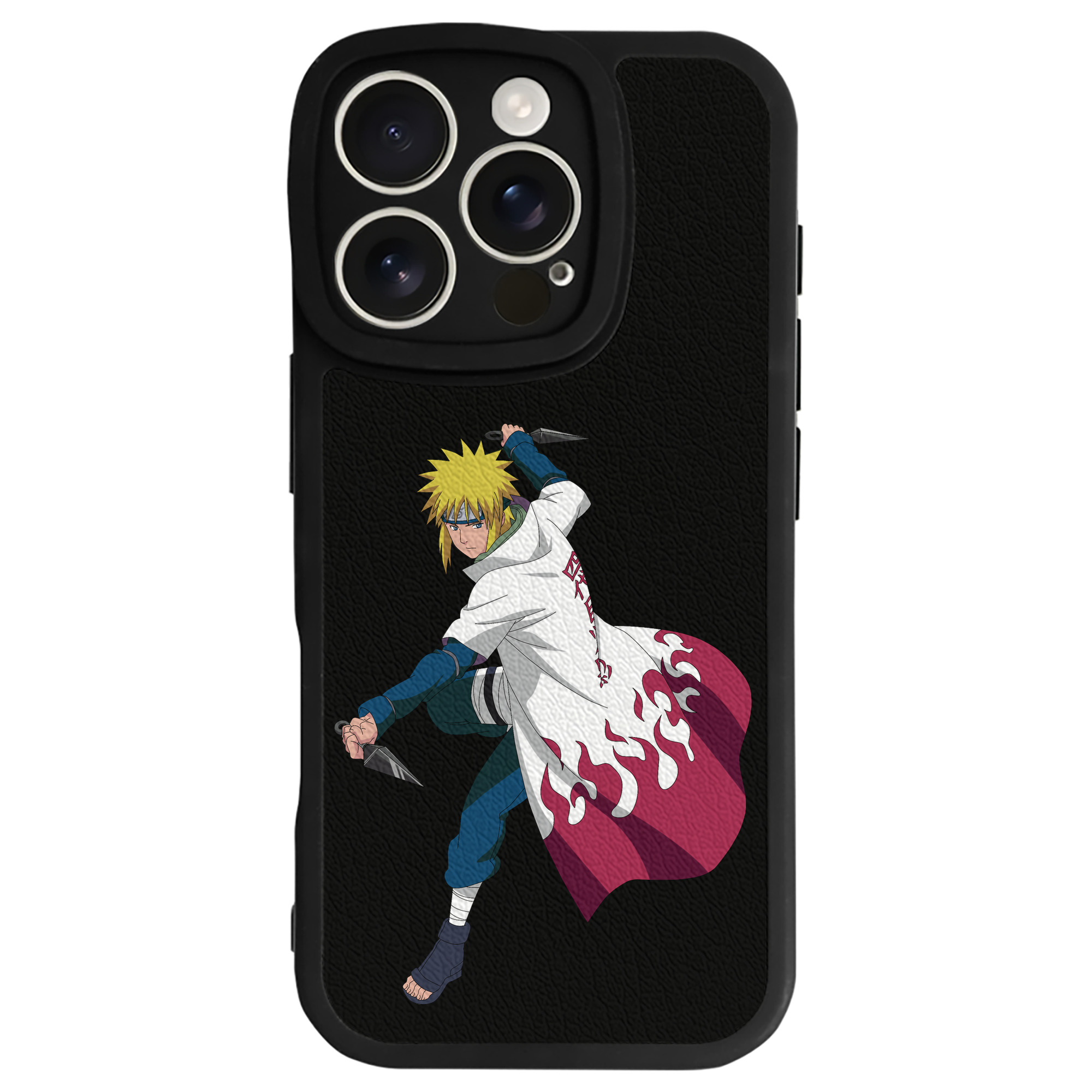 （画像用） NARUTO -ナルト- 波風 ミナト Namikaze Minato 【iPhone 16シリーズ対応】シリコンスマホケース（レザー調） 材質：シリコン